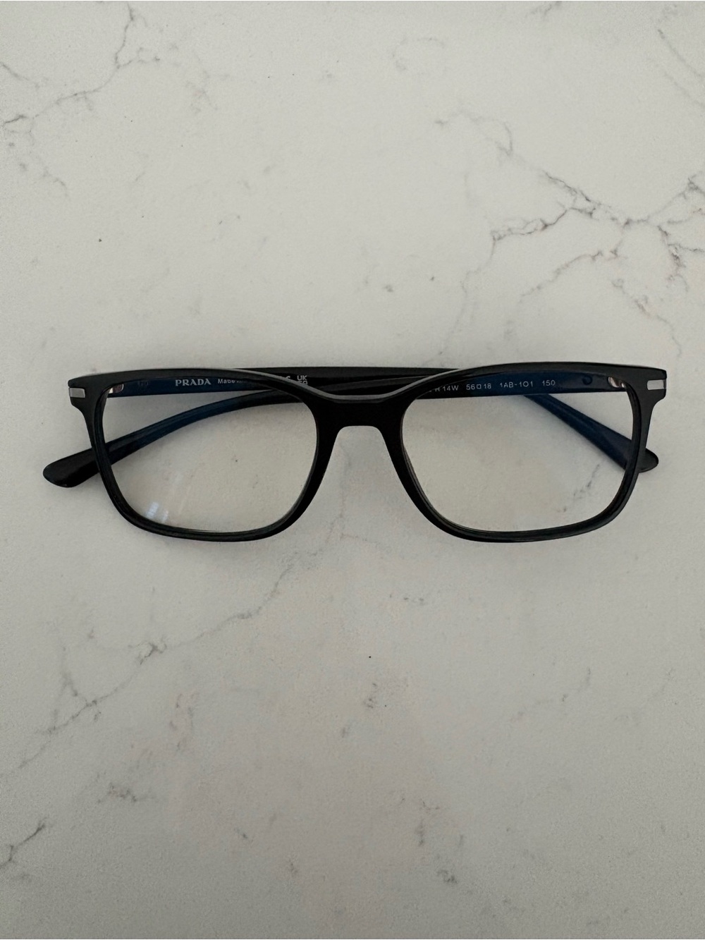 Prada Black Eyeglass Frames with Case and Cloth